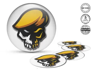 Wheel Decals Brand Silicone Sticker Dome